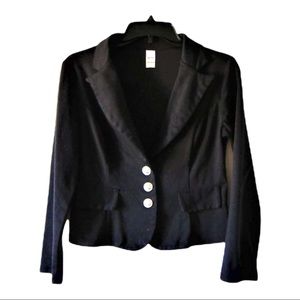 Collared Black Jacket/Blazer with gold buttons